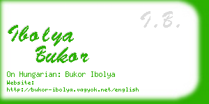 ibolya bukor business card